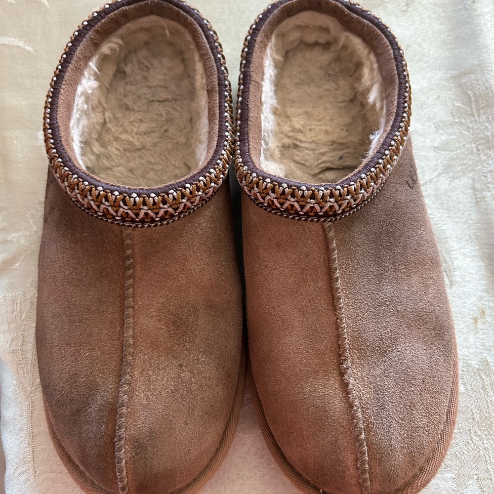 UGG Tan Rubber Sole Slippers